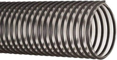 Flexaust - 9" ID, 5 Hg Vac Rating, 9 psi, PVC Vacuum & Duct Hose - 25' Long, Clear/Black, 9-1/4" Bend Radius, 20 to 160°F - Benchmark Tooling