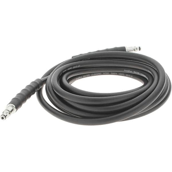 PRO-SOURCE - 2,600 Max psi Fixed Pressure Washer Hose - 20' Long, 6.35 Orifice, 1/4" Hole Size - Benchmark Tooling