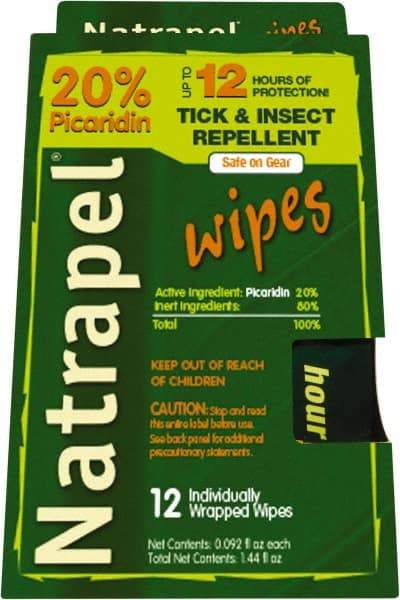 Natrapel - 12 Count 20% Picaridin Towelette - For Mosquitos, Ticks - Benchmark Tooling