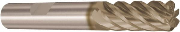 Seco - 8mm, 6 Flute, Single End, Solid Carbide, 1mm Corner Radius End Mill - 63mm OAL, 38° Helix, Right Hand Flute, 23mm LOC, Right Hand Cut - Benchmark Tooling