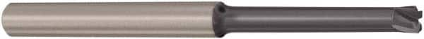 Seco - 3mm, 4 Flute, Single End, Solid Carbide, 0.5mm Corner Radius End Mill - 100mm OAL, 0° Helix, Right Hand Flute, 0.35mm LOC, Right Hand Cut, 42mm Extended Reach - Benchmark Tooling