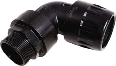 Transair - 1/2" ID, 16.5mm OD, 90° Male Elbow - Plastic, 232 Max psi, 1/4 Male NPT - Benchmark Tooling