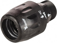 Transair - 1-1/2" ID, 40mm OD, Male Connector - Plastic, 232 Max psi, 1-1/2 Male NPT, 4-1/2" Long - Benchmark Tooling