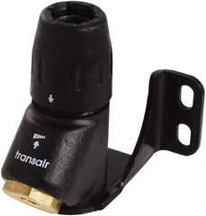 Transair - 1/2" ID, 16.5mm OD, 45° One Port Wall Bracket - Plastic, 232 Max psi, 1/2 & 1/4 Female NPT, 3-5/16" Long - Benchmark Tooling