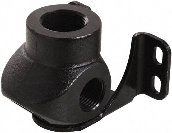 Transair - Three Port Wall Bracket - Plastic, 232 Max psi, 3/4 & 1/2 & 1/4 Female NPT, 3-5/16" Long - Benchmark Tooling