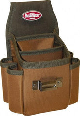 Bucket Boss - 3 Pocket Holster - Polyester, Brown & Green, 6-1/2" Wide x 9-1/2" High - Benchmark Tooling