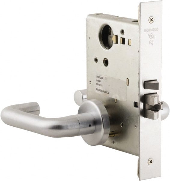 Schlage - Storeroom Lever Lockset for 1-3/4" Thick Doors - Exact Industrial Supply