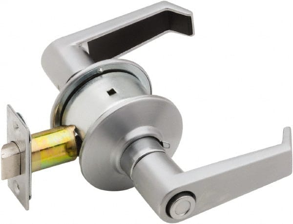 Schlage - Privacy Lever Lockset for 1-3/8 to 1-7/8" Thick Doors - Exact Industrial Supply