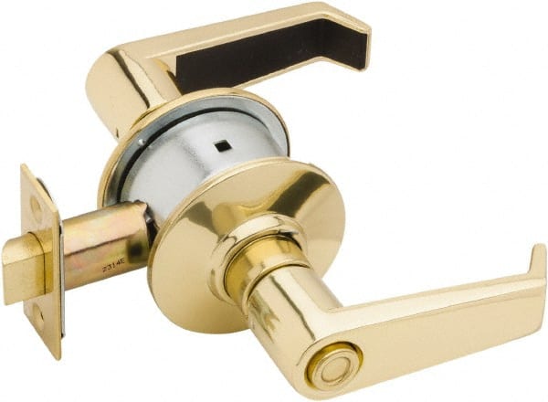 Schlage - Privacy Lever Lockset for 1-3/8 to 1-7/8" Thick Doors - Exact Industrial Supply