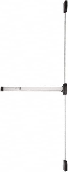 Falcon - Nonhanded, Medium Duty Vertical Rod - Satin Chrome Finish, 4" Max Door Width, Grade 1 - Benchmark Tooling