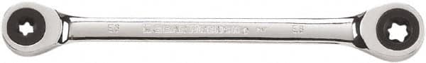 GearWrench - E6 x E8 12 Point Ratcheting Box Wrench - Double End, Chrome Vanadium Steel, Polished Finish - Benchmark Tooling