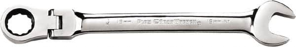 GearWrench - 25mm 12 Point Flexhead Combination Wrench - Chrome Vanadium Steel, Full Polish Finish - Benchmark Tooling