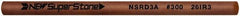 Value Collection - Round Ceramic Finishing Stick - 50mm Long x 2.35mm Wide x 2.4mm Thick, 300 Grit - Benchmark Tooling