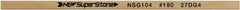 Value Collection - Flat Ceramic Finishing Stick - 100mm Long x 2mm Wide x 10mm Thick, 180 Grit - Benchmark Tooling