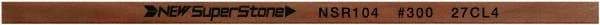 Value Collection - Flat Ceramic Finishing Stick - 100mm Long x 2mm Wide x 4mm Thick, 300 Grit - Benchmark Tooling