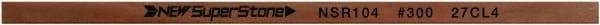 Value Collection - Flat Ceramic Finishing Stick - 100mm Long x 1.5mm Wide x 6mm Thick, 300 Grit - Benchmark Tooling