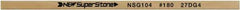 Value Collection - Flat Ceramic Finishing Stick - 100mm Long x 1mm Wide x 6mm Thick, 180 Grit - Benchmark Tooling
