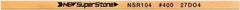 Value Collection - Flat Ceramic Finishing Stick - 100mm Long x 1mm Wide x 10mm Thick, 400 Grit - Benchmark Tooling