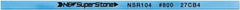 Value Collection - Flat Ceramic Finishing Stick - 100mm Long x 2mm Wide x 10mm Thick, 800 Grit - Benchmark Tooling