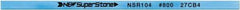 Value Collection - Flat Ceramic Finishing Stick - 100mm Long x 2mm Wide x 4mm Thick, 800 Grit - Benchmark Tooling