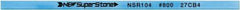 Value Collection - Flat Ceramic Finishing Stick - 100mm Long x 1.5mm Wide x 4mm Thick, 800 Grit - Benchmark Tooling