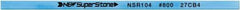 Value Collection - Flat Ceramic Finishing Stick - 100mm Long x 1mm Wide x 10mm Thick, 800 Grit - Benchmark Tooling