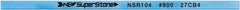 Value Collection - Flat Ceramic Finishing Stick - 100mm Long x 1mm Wide x 2mm Thick, 800 Grit - Benchmark Tooling