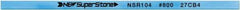 Value Collection - Flat Ceramic Finishing Stick - 100mm Long x 1mm Wide x 1mm Thick, 800 Grit - Benchmark Tooling