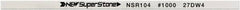 Value Collection - Flat Ceramic Finishing Stick - 100mm Long x 1.5mm Wide x 6mm Thick, 1,000 Grit - Benchmark Tooling