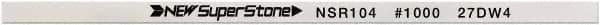 Value Collection - Flat Ceramic Finishing Stick - 100mm Long x 1mm Wide x 10mm Thick, 1,000 Grit - Benchmark Tooling
