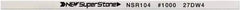 Value Collection - Flat Ceramic Finishing Stick - 100mm Long x 1mm Wide x 10mm Thick, 1,000 Grit - Benchmark Tooling