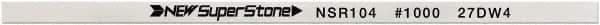 Value Collection - Flat Ceramic Finishing Stick - 100mm Long x 1mm Wide x 6mm Thick, 1,000 Grit - Benchmark Tooling