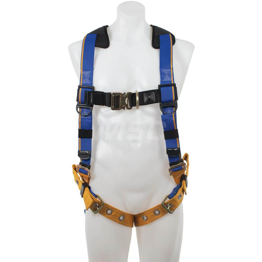 Fall Protection Harnesses: 400 Lb, Back and Side D-Rings Style, Size Small, For Climbing, Back & Hips