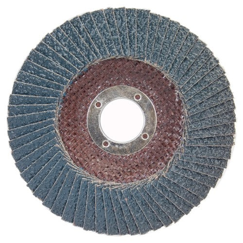 ‎4-1/2″ × 7/8″ Flap Disc BlueFire Type 29 Fiberglass Plate 24 Grit - Benchmark Tooling