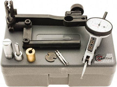 SPI - 10 Piece, 0" to 0.06" Measuring Range, 1.18" Dial Diam, 0-15-0 Dial Reading, White Dial Test Indicator Kit - 0.0012" Accuracy, 0.86" Contact Point Length, 0.079" Ball Diam, 0.0005" Dial Graduation - Benchmark Tooling