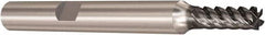 Seco - 4mm, 5 Flute, Single End, Solid Carbide, Corner Chamfer End Mill - 57mm OAL, 48° Helix, Right Hand Flute, 10mm LOC, Right Hand Cut - Benchmark Tooling