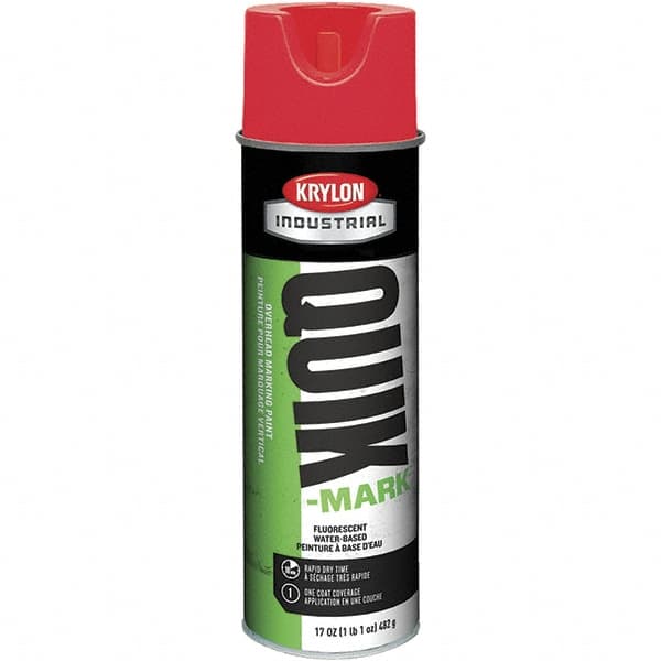 Krylon - 20 fl oz Red Marking Paint - 664' Coverage at 1" Wide, Water-Based Formula, 272 gL VOC - Benchmark Tooling