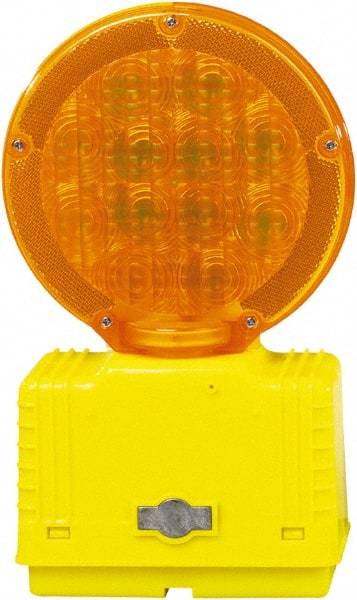 PRO-SAFE - Solar Barricade Lamp - 2 Lb, Yellow & Amber - Benchmark Tooling