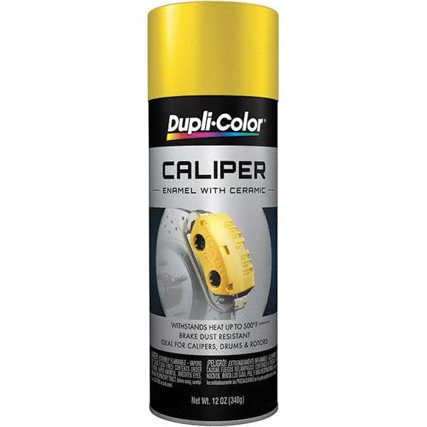 Dupli-Color - 12 oz Yellow Automotive Heat Resistant Paint - Gloss Finish, 500°F Max Temp, Comes in Aerosol Can - Benchmark Tooling