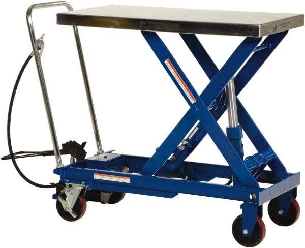 Vestil - 1,750 Lb Capacity Manual Scissor Lift - 14-1/4" to 39-1/2" Lift Height, 39-1/2" Platform Length x 20" Platform Width - Benchmark Tooling