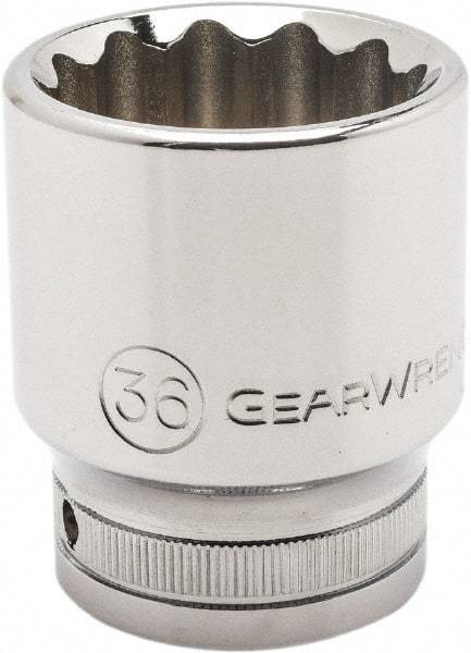 GearWrench - 3/4" Drive, Standard Hand Socket - 12 Points, 2.95" OAL, Alloy Steel, Chrome Finish - Benchmark Tooling