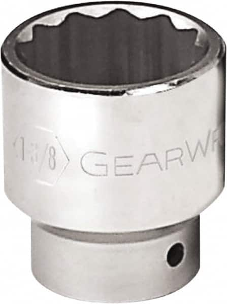 GearWrench - 2-5/16", 3/4" Drive, Standard Hand Socket - 12 Points, 3.07" OAL, Alloy Steel, Chrome Finish - Benchmark Tooling