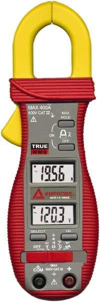 Amprobe - ACD-14-PRO, CAT III, Digital True RMS HVAC Clamp Meter with 1.18" Clamp On Jaws - 600 VAC/VDC, 600 AC Amps, Measures Voltage, Capacitance, Current, microAmps, Resistance, Temperature - Benchmark Tooling