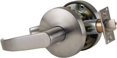 Falcon - Grade 1 Classroom Lever Lockset for 1-3/8" Thick Doors - 2-3/4" Back Set, No Cylinder, Steel, Satin Chrome Finish - Benchmark Tooling