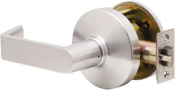 Falcon - Grade 2 Communicating Lever Lockset for 1-3/8" Thick Doors - 2-3/4" Back Set, No Cylinder, Steel, Satin Chrome Finish - Benchmark Tooling