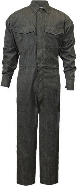 National Safety Apparel - Size L Tall Green HRC 2 Flame Resistant/Retardant Welding Coveralls - Exact Industrial Supply