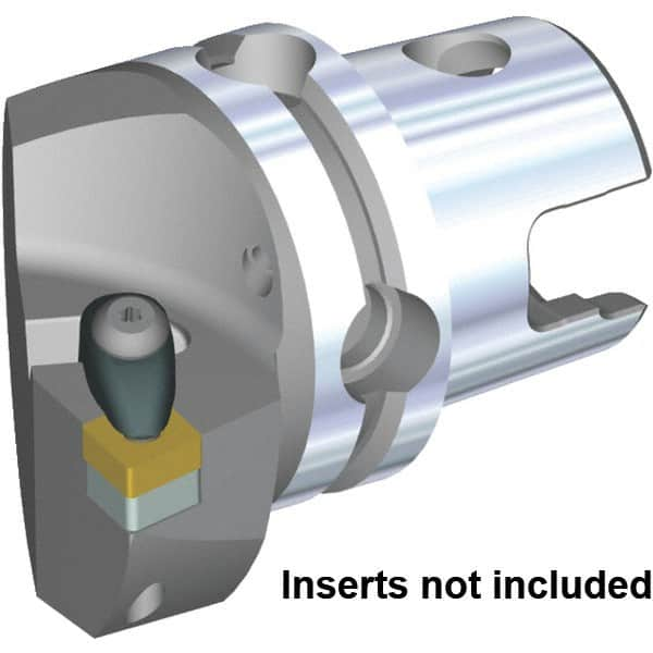 Kennametal - Left Hand Cut, Size KM50TS, CN.. 1606.. & CN.. 54 Insert Compatiblity, Internal or External Modular Turning & Profiling Cutting Unit Head - 35mm Ctr to Cutting Edge, 50mm Head Length, Through Coolant, Series Kenclamp - Benchmark Tooling