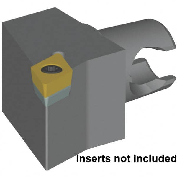 Kennametal - Right Hand Cut, Size KM20, DC.. 11T30.. & DC.. 32.52 Insert Compatiblity, External Modular Turning & Profiling Cutting Unit Head - 17mm Ctr to Cutting Edge, 25mm Head Length, Series KM Micro - Benchmark Tooling