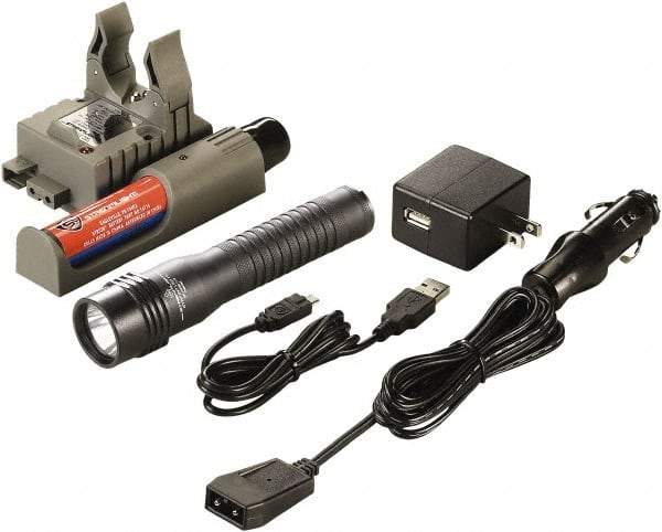 Streamlight - White LED Bulb, 500 Lumens, Industrial/Tactical Flashlight - Black Aluminum Body, 1 3.75V Lithium-Ion Battery Included - Benchmark Tooling