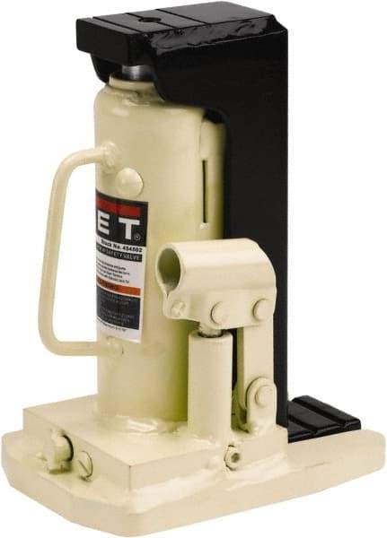 Jet - 2 Ton Capacity Toe Jack - 9-1/4" to 13-3/4" High, 4-15/16" Long x 7" Wide Base - Benchmark Tooling